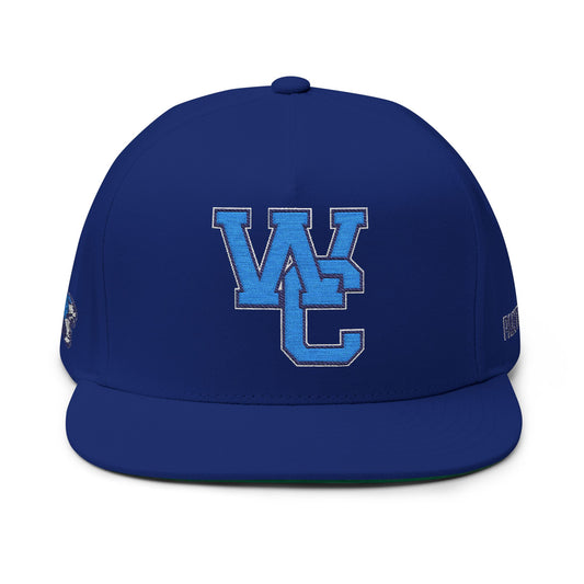 Embroidered Flat Bill Cap WC Logo Snapback