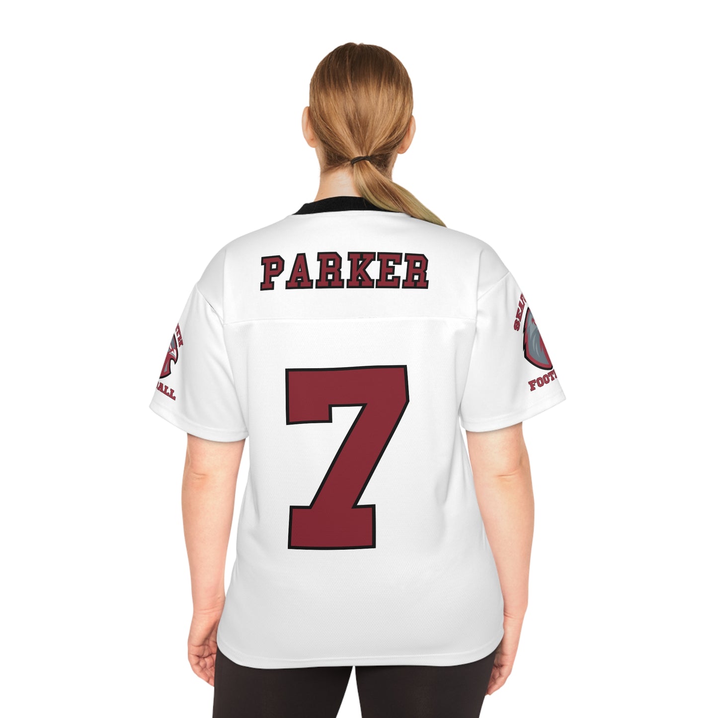 PARKER White SHS Fan Football Jersey - AOP -
