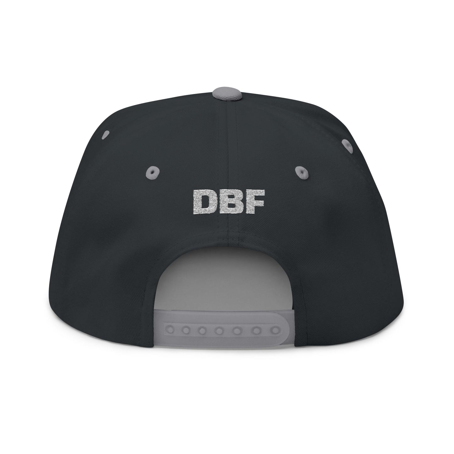 Embroidered Flat Bill Cap — Don Brown Funeral Home Logo (DBF)