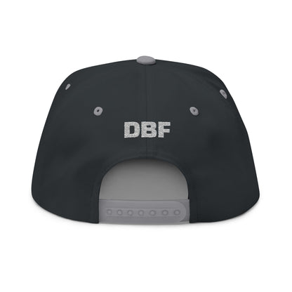 Embroidered Flat Bill Cap — Don Brown Funeral Home Logo (DBF)