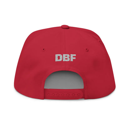 Embroidered Flat Bill Cap — Don Brown Funeral Home Logo (DBF)