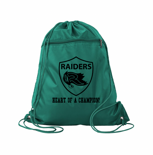 Raider Drawstring Bag with zipper pocket